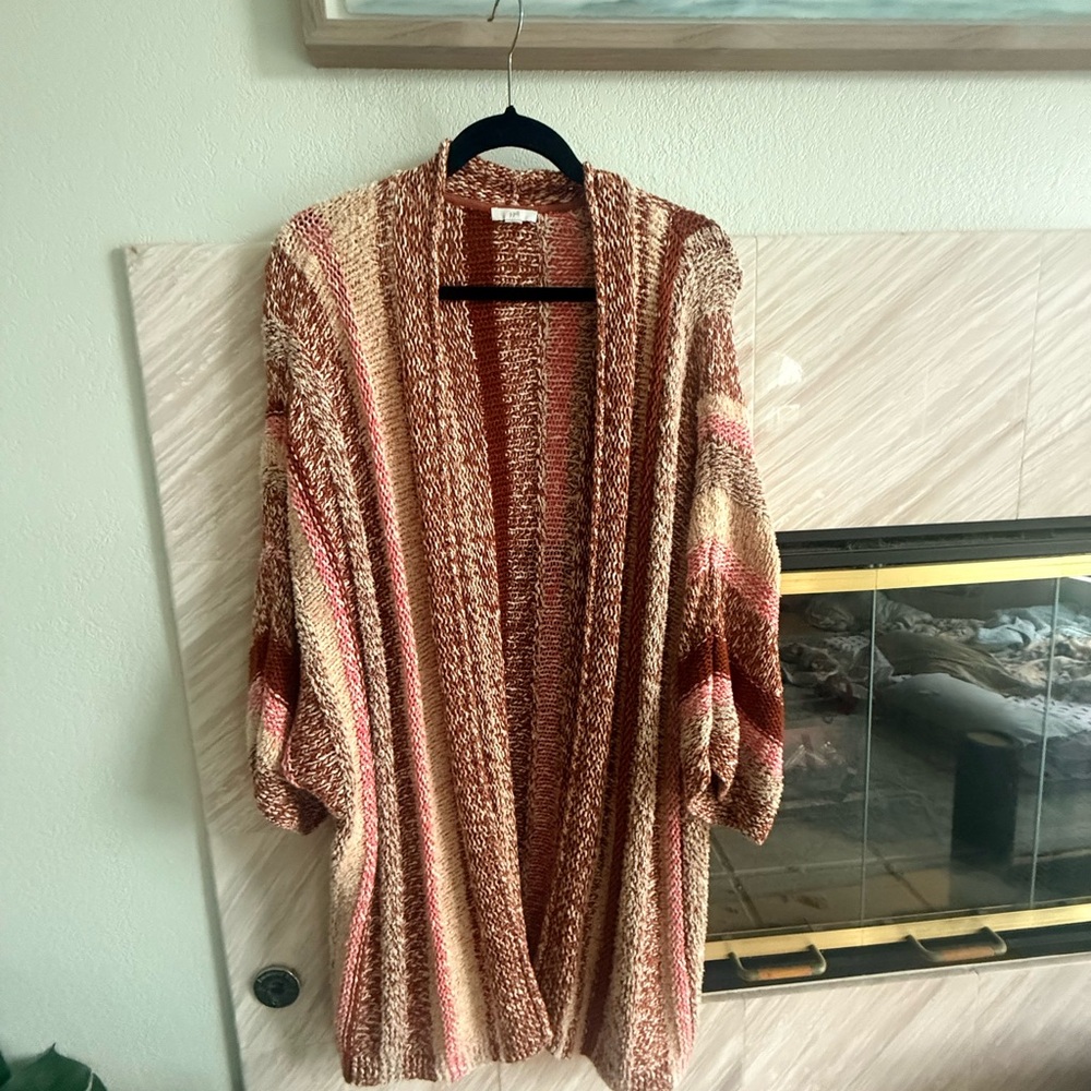 JJill Cozy Multicolor Knit Cardigan